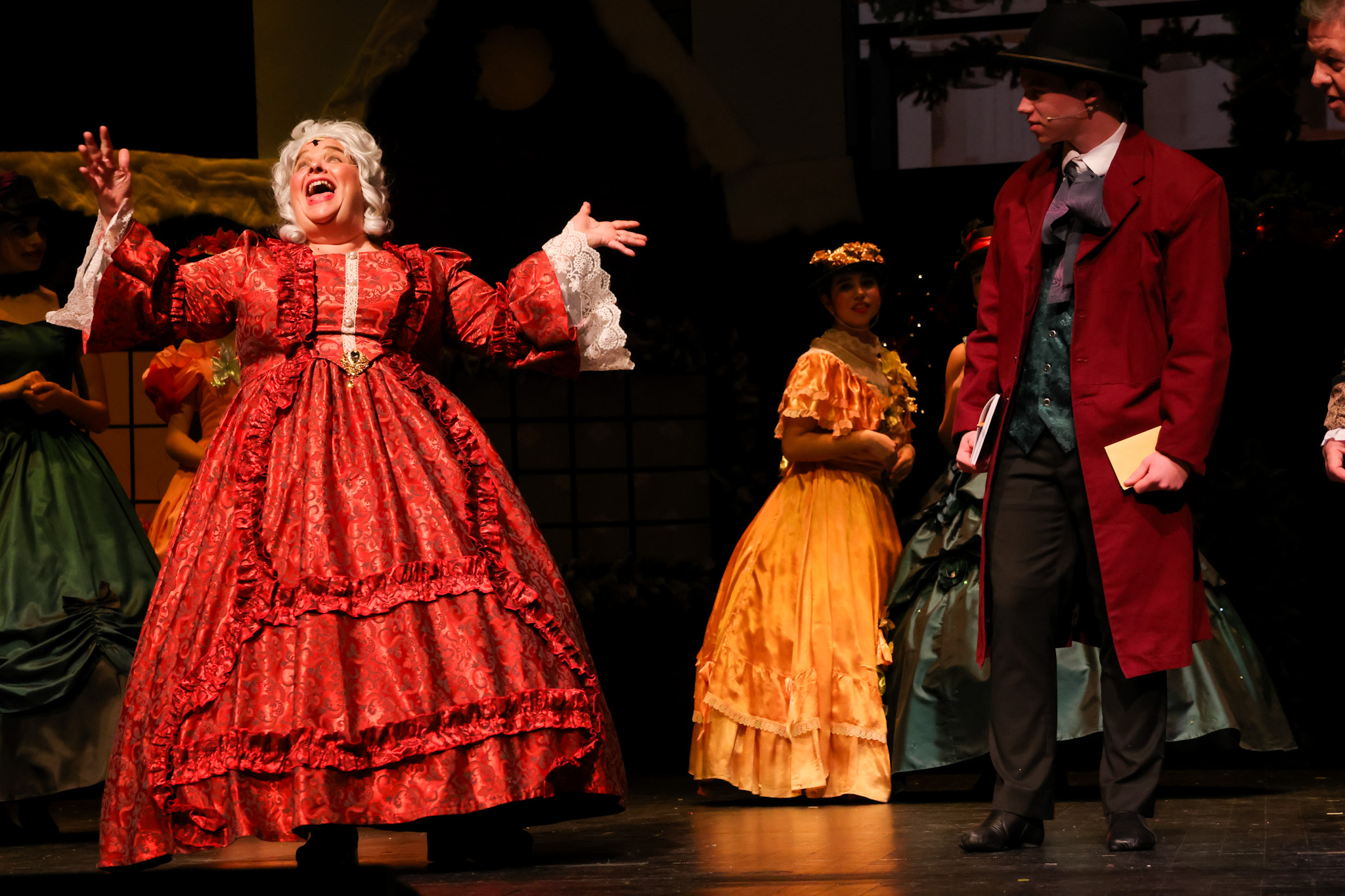 On Stage students performing in a musical theater production